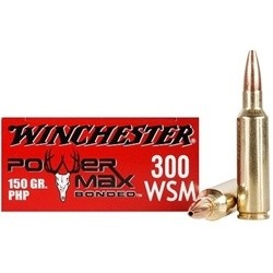 Winchester Super-X Power Max Ammunition 300 Winchester Short Magnum (WSM) 150 Grain Bonded Protected Hollow Point Box of 20