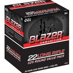 CCI Blazer Ammunition 22 Long Rifle 40 Grain Lead Round Nose Box of 50