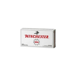 Winchester USA Handgun Ammunition 9x23mm Winchester 124 Grain Jacketed Flat Nose Box of 50 Rounds