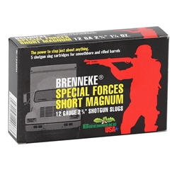 Brenneke USA Special Forces Short Magnum Ammunition 12 Gauge 2-3/4