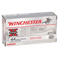 Winchester USA Cowboy Ammunition 44 Special 240 Grain Lead Flat Nose Box of 50