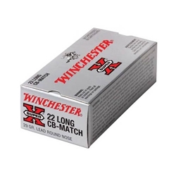 Winchester Super-X CB Match Ammunition 22 Long 29 Grain Lead Round Nose Box of 50