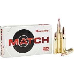 Hornady Match Rifle Ammunition 6.5 Creedmoor 140 Grain A-Max Boat Tail Box of 20 Rounds