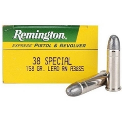 38 Special Ammo-Remington Express 38 Special 158 Grain Lead Round Nose Ammo