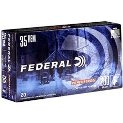 35 Remington Ammo-Federal Power-Shok Ammunition 35 Remington 200 Grain Speer Hot-Cor SP Ammo
