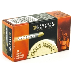 22 Long Rifle Ammo-Federal Gold Medal 22 Long Rifle 40 Grain Solid Match Ammo