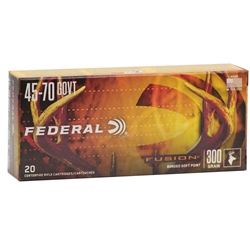 45-70 Government Ammo-Federal Fusion Ammunition 45-70 Government 300 Grain Spitzer Boat Tail Ammo