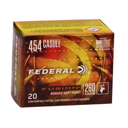 454 Casull Ammo-Federal Fusion  454 Casull 240 Grain JHP Ammo