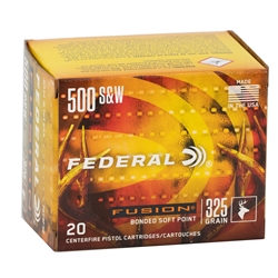 500 S&W Magnum Ammo-Federal Fusion 500 S&W Magnum 275 Grain JHP Ammo