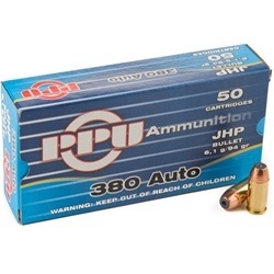 Prvi Partizan Handgun Ammunition 380 Auto ACP 94 Grain Jacketed Hollow Point Box of 50