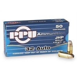 Prvi Partizan Ammunition 32 ACP 71 Grain Jacketed Hollow Point Box of 50