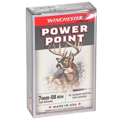 Winchester Super-X Rifle Ammunition 7mm-08 Remington 140 Grain Power-Point Box of 20