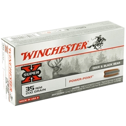 Winchester Super-X Ammunition 35 Remington 200 Grain Power-Point Box of 20