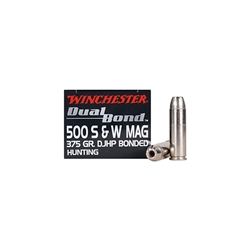 Winchester Supreme Elite Dual Bond Ammunition 500 S&W Magnum 375 Grain Jacketed Hollow Point Box of 20