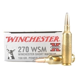 Winchester Super-X 270 Winchester Short Magnum (WSM) 150 Grain Power-Point Ammo
