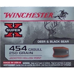 Winchester Super-X 454 Casull 250 Grain Jacketed Hollow Point Ammo