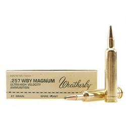Weatherby 257 Weatherby Magnum 87 Grain Spire Point Ammo