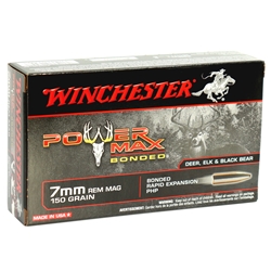 Winchester Super-X Power Max 7mm Remington Magnum 150 Grain Bonded Protected Hollow Point Ammunition