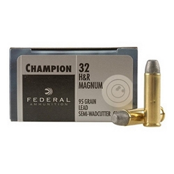 Federal Champion Target 32 H&R Magnum 95 Grain Lead Semi-Wadcutter Ammunition