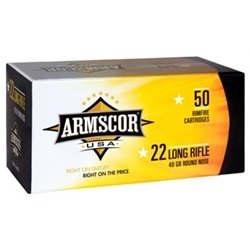 Armscor Precision Target 22 Long Rifle 40 Grain Standard Velocity LRN Ammo