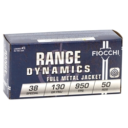 Fiocchi Shooting Dynamics 38 Special 130 Gr. Full Metal Jacket Ammo