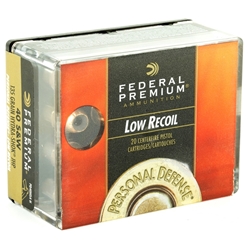 Federal Premium Personal Defense Low Recoil Ammunition 40 S&W 135 Grain Hydra-Shok Jacketed Hollow Point Box of 20