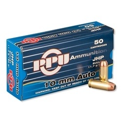 Prvi Partizan Handgun Ammunition 10mm Auto 180 Grain Jacketed Hollow Point Box of 50