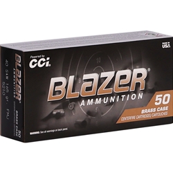 CCI Blazer Ammunition 40 S&W 165 Grain Full Metal Jacket Box of 50