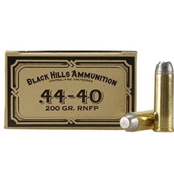 Black Hills Cowboy Action Ammunition 44-40 WCF 200 Grain Lead Flat Nose Box of 50