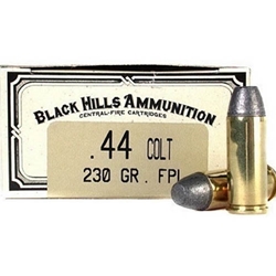 Black Hills Cowboy Action Ammunition 44 Colt 230 Grain Lead Flat Nose Box of 50
