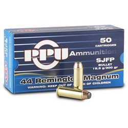 Prvi Partizan Ammunition 44 Remington Magnum 300 Grain Semi-Jacketed Soft Point Box of 50