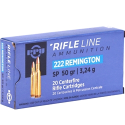Prvi Partizan Ammunition 222 Remington 50 Grain Soft Point Box of 20