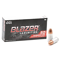 CCI Blazer Ammunition 9mm 124 Grain Full Metal Jacket Box of 50