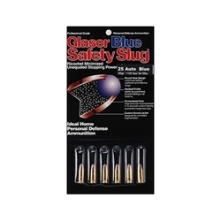 Glaser Silver Safety Slug Ammunition 380 ACP 70 Grain Safety Slug Package of 6