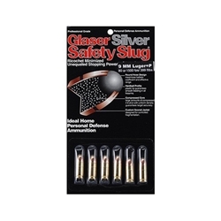 Glaser Silver Safety Slug Ammunition 44 Remington Magnum 135 Grain Safety Slug Package of 6