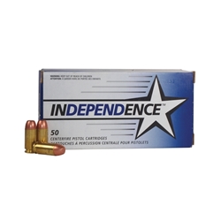 Independence Handgun Ammunition 40 S&W 165 Grain Full Metal Jacket Box of 50 Rounds