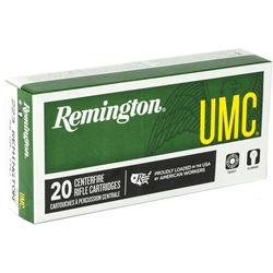 Remington UMC Ammunition 223 Remington 62 Grain Closed Tip Flat Base Box of 20