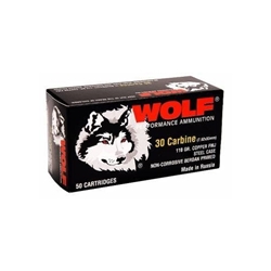 Wolf 30 Carbine 110 Grain Full Metal Jacket Ammo