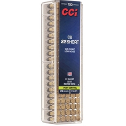 CCI Ammunition 22 CB Short 29 Grain Lead Round Nose Box of 100