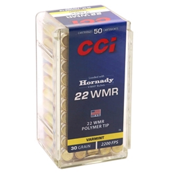 CCI Maxi-Mag Ammunition 22 Winchester Magnum Rimfire (WMR) 30 Grain Hornady V-Max Box of 50