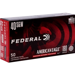 Federal American Eagle Handgun Ammunition 40 S&W 165 Grain Total Metal Jacket Box of 50 Rounds