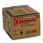 Hornady Cowboy Ammunition 45 Long Colt 255 Grain Lead Flat Nose Box of 20