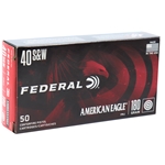 Federal American Eagle Ammunition 40 S&W 180 Grain Full Metal Jacket Box of 50