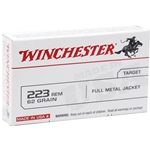 Winchester USA 223 Remington 62 Grain Full Metal Jacket Box of 20