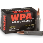 Wolf Ammunition 308 Winchester 145 Grain Full Metal Jacket Box of 20