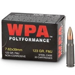 Wolf Ammunition 7.62x39mm Russian 123 Grain Full Metal Jacket Box of 20