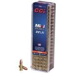 CCI Mini-Mag High Velocity Ammunition 22 Long Rifle 40 Grain Plated Lead Round Nose Box of 100