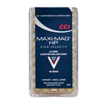CCI Maxi-Mag Ammunition 22 Winchester Magnum Rimfire (WMR) 40 Grain Jacketed Hollow Point Box of 50