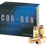 Cor-Bon Self-Defense Ammunition 38 SUPER 110 Grain Jacketed Hollow Point Box of 20