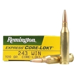 Remington Express Ammunition 243 Winchester 100 Grain Core-Lokt Pointed Soft Point Box of 20